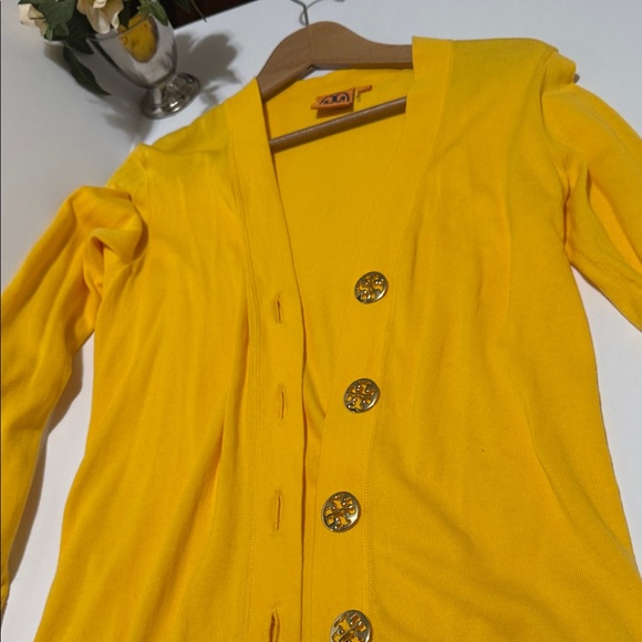 Tory Burch Yellow Cardigan - Picture 1 of 9